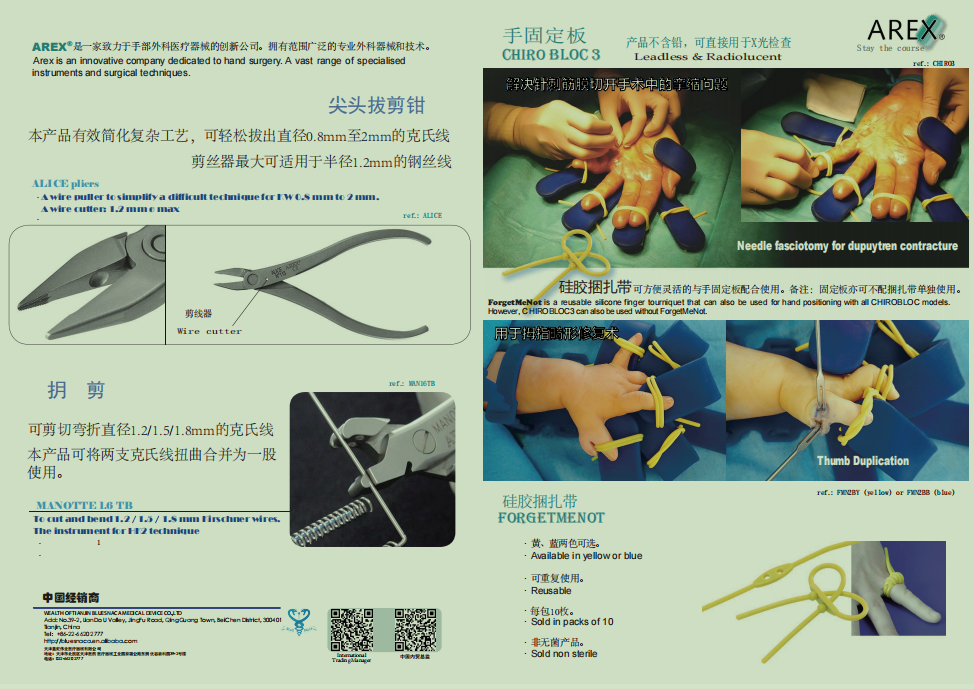 尖頭拔剪鉗、抈剪、手固定板